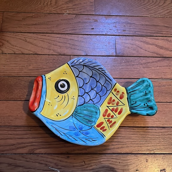 Vintage Vietri Made in Italy Hand Painted Fish Plates/Bowls - Picture 9 of 16